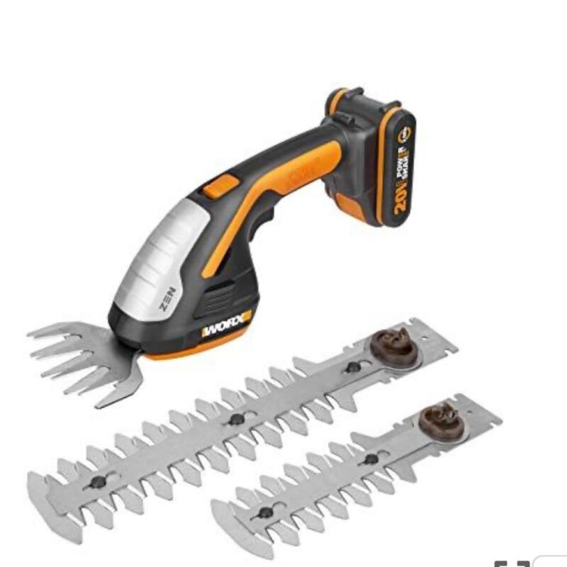FORBICE A BATTERIA WORX WG801E 3 LAME CON BATTERIA E CARICABATTERIA